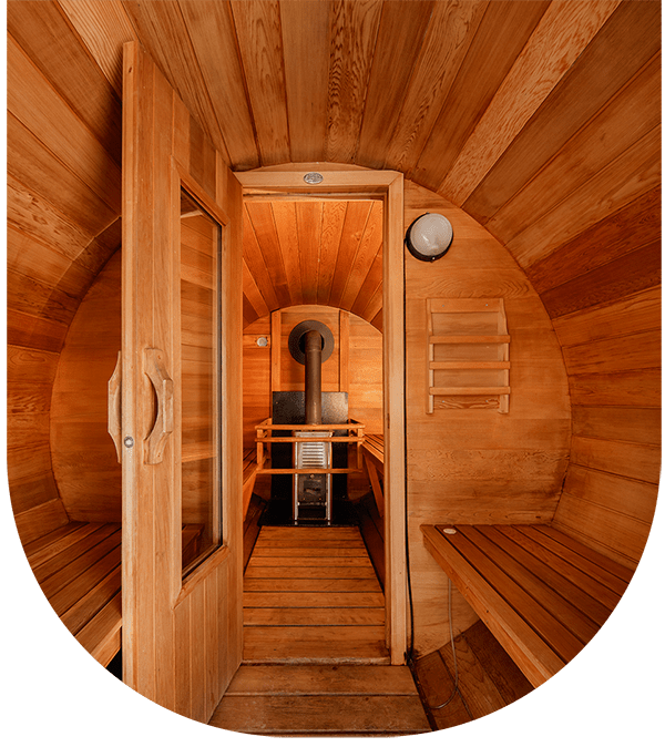 Barrel Sauna Features