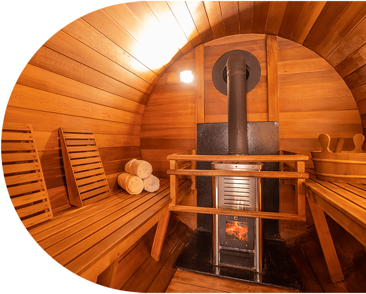 Barrel Sauna Features