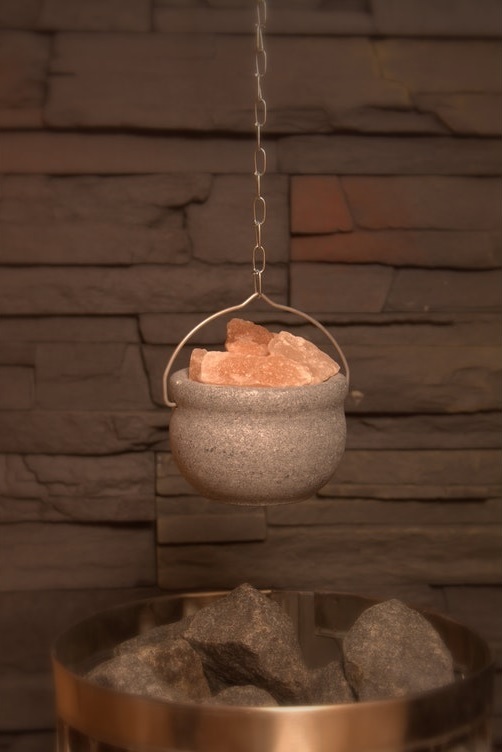 Himalayan Salt Stones In Soapstone Bowl