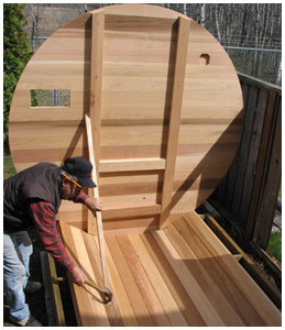 Barrel Sauna Assembly