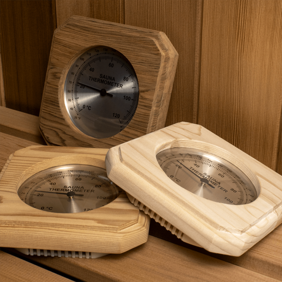 Cedar Sauna Square Thermometer