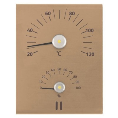 Rento Sauna Thermometer/Hygrometer, Champagne - Finnish Sauna Accessories