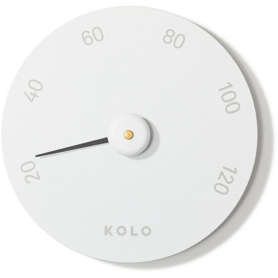 Kolo Sauna Thermometer Aluminum, White - Finnish Sauna Accessories