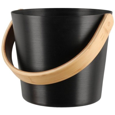 Rento Sauna Bucket Aluminum, Black - Finnish Sauna Accessories