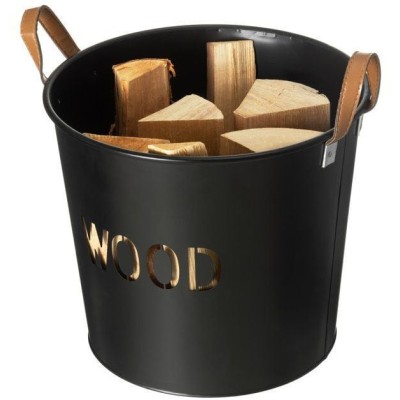 Mustang Log Bucket / Firewood Basket - Metal - Finnish Sauna Accessories