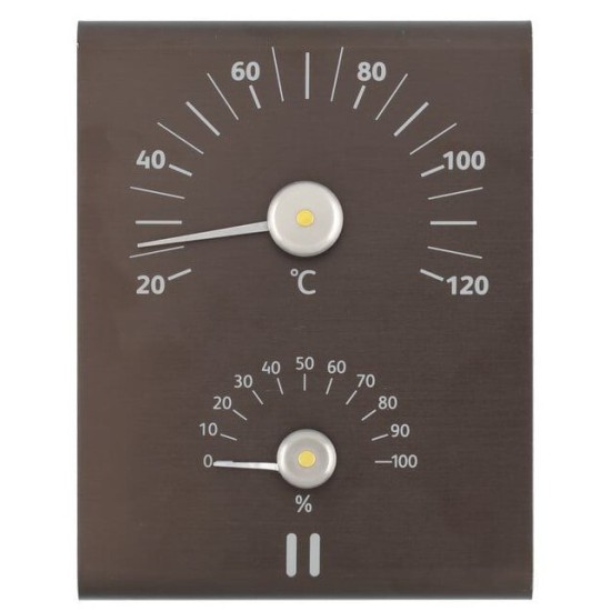 Rento Sauna Thermometer/Hygrometer, Tar - Finnish Sauna Accessories