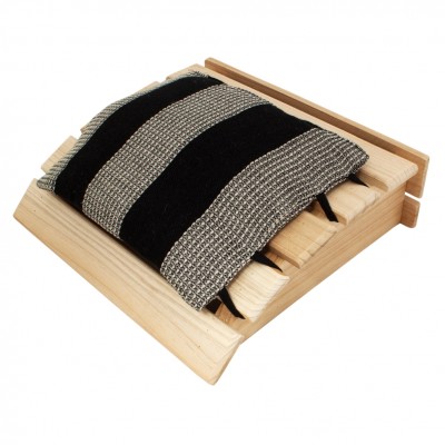 Emendo Wooden Head Rest & Sauna Pillow - Black -  Finnish Sauna Accessories