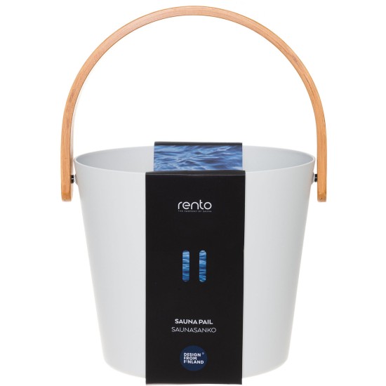 Rento Sauna Bucket Aluminum, White - Finnish Sauna Accessories