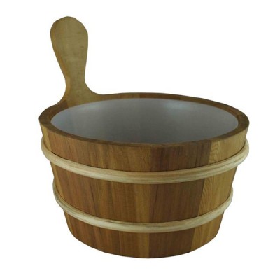 Cedar Sauna Bucket with Liner - 1 Gallon