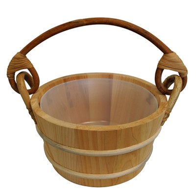 Cedar Sauna Bucket - Rattan Handle - 4L