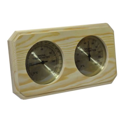 Sauna Thermometer and Hygrometer Pine