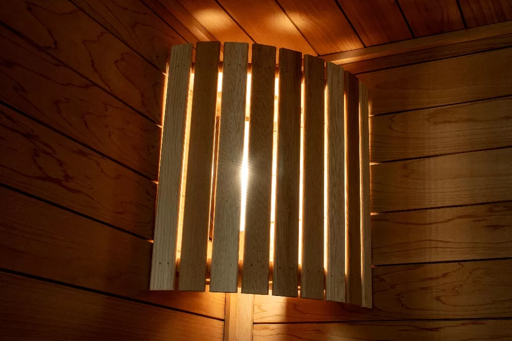 Sauna Light Shade - Cedar Wood Corner Shade