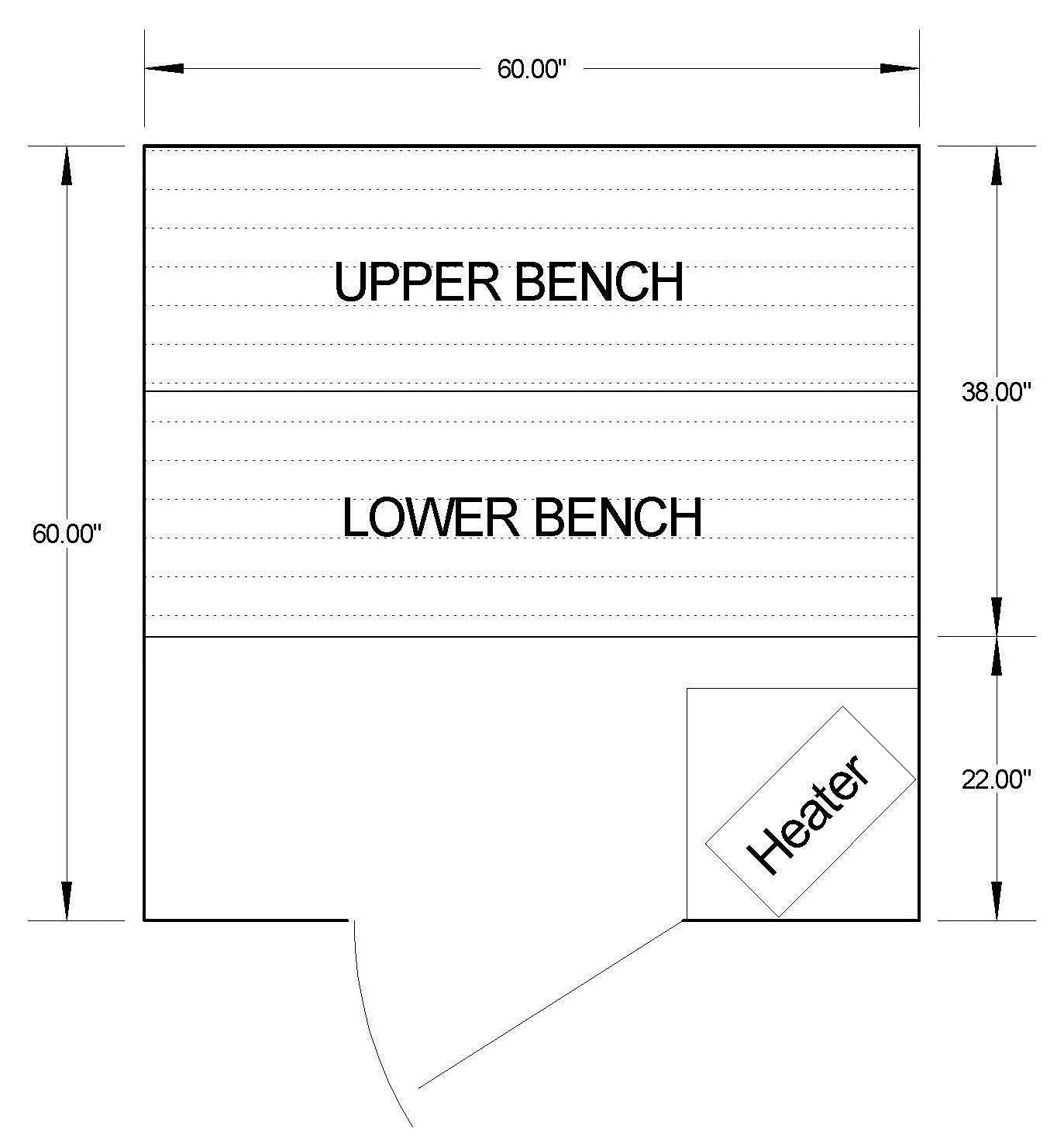 DIY Sauna Kit Complete Sauna Room Package Layout