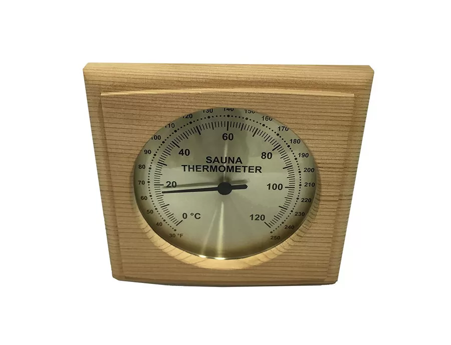 Cedar Sauna Square Thermometer