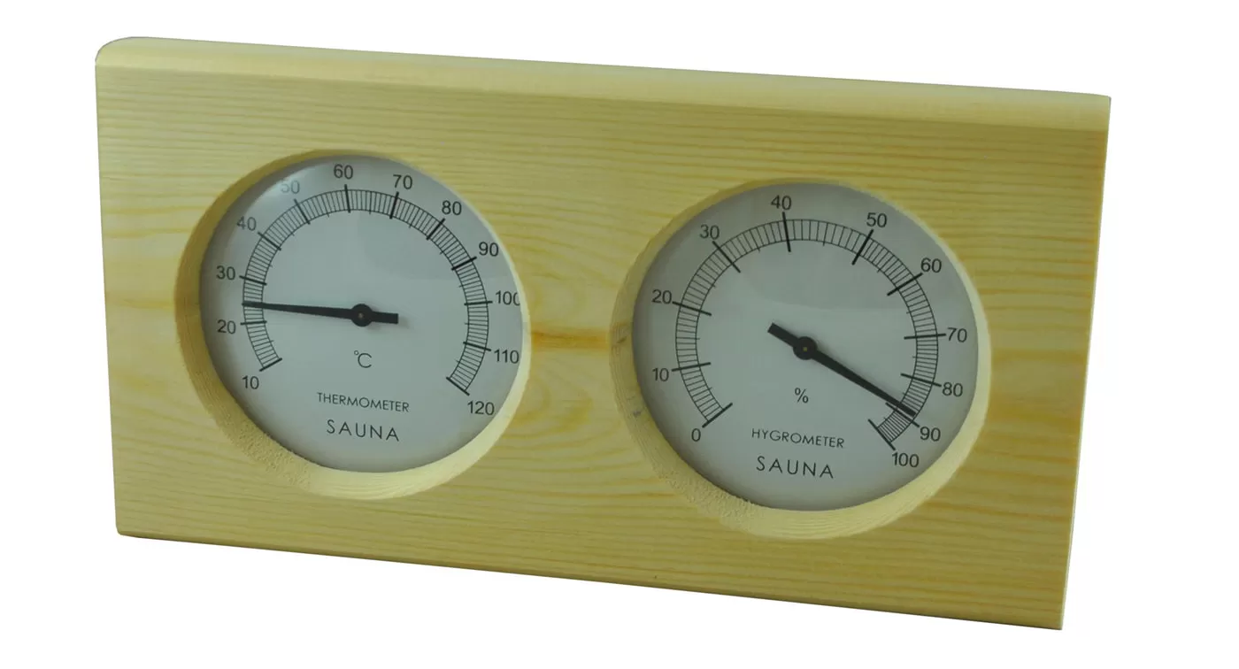 Pine Sauna Thermometer and Hygrometer- Celsius